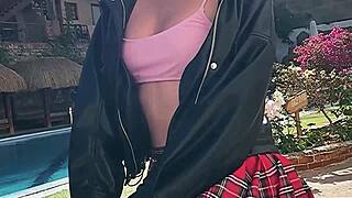 yo, picked up this chick by the pool, banged her hard in hotel with a creampie finish!