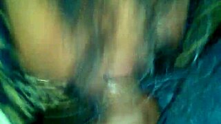 mature ebony milf gives sloppy blowjob to big black cock