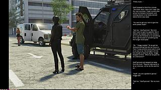 in big apple, small gesture leads to 3d cartoon sex in episode 24 of hentai series.