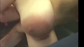 Big boobs girl starts masturbating, then sucks dick, and gets fucked
