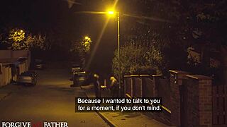 horny blonde milf with huge boobs gets creampied by preacher before halloween party