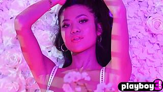 chubby mia malkova says, 'look at me in this hot lingerie,' posing before vina sky joins for softcore fun