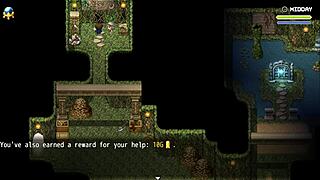 Lost Lagoon Harem Hentai Game Ep 5 Sexy Farmer Exposing Her Pussy Outside