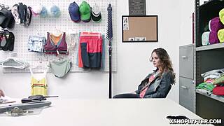 shoplifter lily glee pussy got fucked hard in missionary, she moans loud