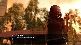 stunning brunette talks taboo in hentai game?