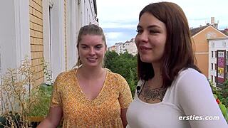 Plump pampering program for marina and natascha under the shower.