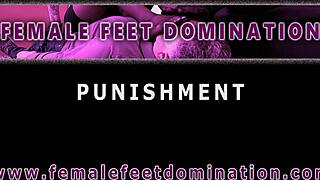 Bound and blindfolded blonde endures intense tickling and whipping from her mistress in fetish trailer. Watch the full scene.