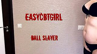 slut tests the strength of small balls and dick of her petty impotent husband annycandy painboy