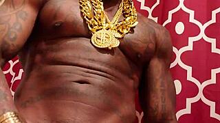 bbc worship with hallelujah johnson jerking off huge big black cock in solo masturbation