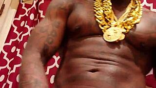 bbc worship with hallelujah johnson jerking off huge big black cock in solo masturbation