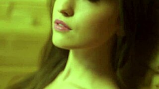 Ivy Rose, Hot Brunette Playboy Model, Strips in Sauna