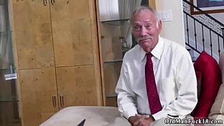 Horny Old Man Jerking Off to Ivy's Massive Tits