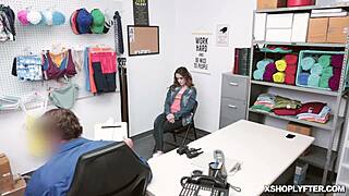 shoplifter lily glee pussy got fucked hard in missionary, she moans loud