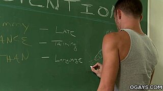 Three Guys Have Anal Sex and Oral with Big Cocks in the Classroom