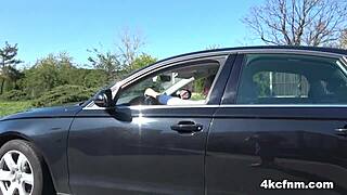 i’m dripping cum hitchhiking cfnm in public!