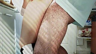 Umm, while cookin', my boyfriend shows me the cucumber fer lunch!