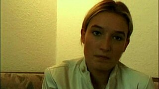 Vintage solo masturbation session with blonde European teens