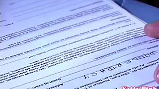 Fat mature woman fucks cock between massive tits in fetish