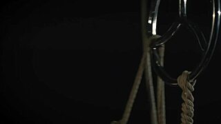 rope-bound teen 18+ slapped in intense bdsm session