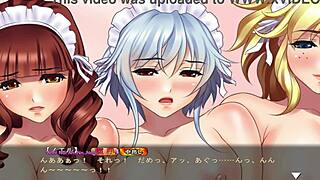 Holy crap, maid-san orgy in final game scene! Insane!