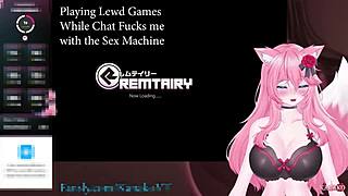 Catgirl kanakovt enjoys her machine fun