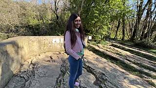 Did a forest walk just turn into banging a sexy teen guide doggystyle?