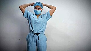 Medical glove fetish ASMR by Dominafire in hospital