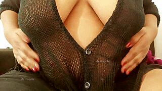 indian aunty teases neighbor with her stunning boobs display