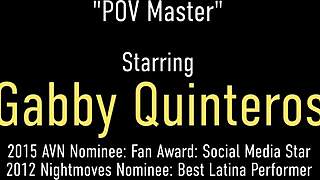 Wow! Latina Mamacita Gabby Quinteros Gets Face Covered in Cum!