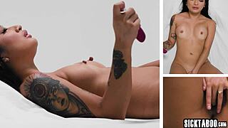 asian milf with perfect body avery black masturbates softly