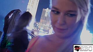 British babes get their asses pounded in a wild 3some