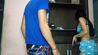 Stepsister cleans room, bent over for doggystyle fuck.