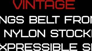 Sissy slut, cum fast in vintage pink garter and nude nylons!