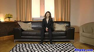 eurobabe teases and wanks old british guy off