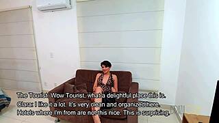 Tourist in Brazil's Capital Meets Hot Short-Haired Woman