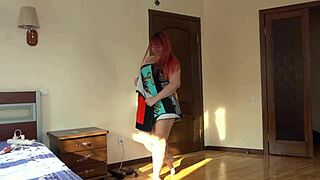 Curvy MILF Sticks Panties in Shaved Pussy, Vibrates Hard!