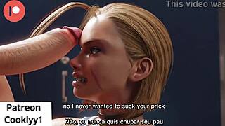 Futa Cammy and Chun Li in hot scene at the gym