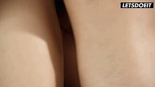 wet pussy teen 18+ tied up and fucked doggystyle by lover!