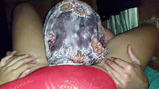 sexy girl in red body gets monster cock in her tight pussy homemade.