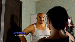 Tales from Deep Eve 3: Handjob for Old Neighbor in Corset and Fishnets