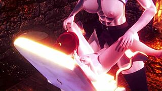 Raiden Shogun Fucks Pyra In Hentai