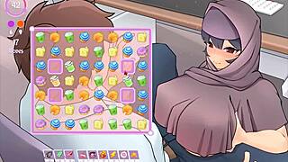 Tsundere Milf In Hentai Game Gives Titjob Under Desk To Employee