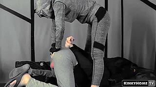 A skinny gay couple enjoys a homemade handjob leading to cumshot