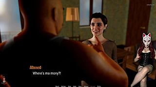 Tales from Deep Eve 3: Handjob for Old Neighbor in Corset and Fishnets