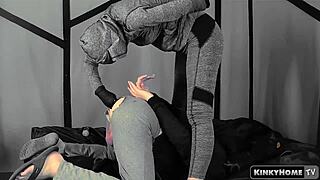 A skinny gay couple enjoys a homemade handjob leading to cumshot