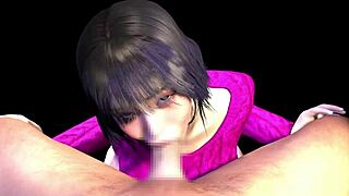 i watch my sister's clothed blowjob in this 3d hentai animation.