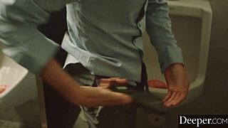 deeper abigail mac fucks young employee in bathroom spooning