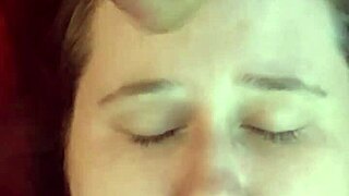 Amateur gets intense cum dumped on her face