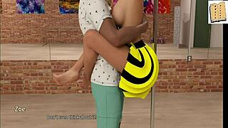 I'm fucking head cheerleader Zoe against the dance pole