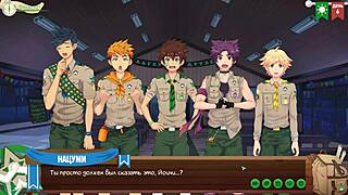 Keitaro feels aroused jerking off in shower during game friends camp episode 6